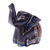 Wood figurine, 'Baby Sage' - Batik Classic Elephant-Shaped Navy Pule Wood Figurine