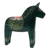 estatuilla de madera - Figura de madera de pule verde con forma de caballo clásico batik