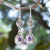 Amethyst-Ohrhänger - Ohrhänger aus Sterlingsilber mit Amethyst und Blattmotiven