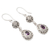 Amethyst dangle earrings, 'Wise Summer' - Sterling Silver Amethyst Dangle Earrings with Leaf Motifs