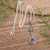 Amethyst pendant necklace, 'Wise Summer' - Sterling Silver Amethyst Pendant Necklace with Leaf Motifs