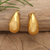 Pendientes colgantes chapados en oro - Aretes colgantes de latón chapado en oro pulido de 18 k de Bali