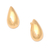 Gold-plated drop earrings, 'Drops of Victory' - Polished 18k Gold-Plated Brass Drop Earrings from Bali