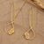 Gold-plated dangle earrings, 'Cycle of Adoration' - 18k Gold-Plated Drop-Shaped Sunflower Dangle Earrings