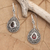 Garnet dangle earrings, 'Regal Paradise in Red' - Traditional Two-Carat Faceted Garnet Dangle Earrings