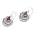 Garnet dangle earrings, 'The Sublime Red' - 2-Carat Natural Garnet Folk Art Dangle Earrings from Bali