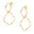 Gold-plated dangle earrings, 'Twists of Triumph' - Polished Modern 18k Gold-Plated Dangle Earrings from Bali