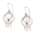 Cultured and garnet dangle earrings, 'Island's Passionate Blessing' - Classic Balinese Dangle Earrings with Pearls and Garnet Gems thumbail