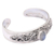 Rainbow moonstone cuff bracelet, 'Swirly Moon' - Classic Natural Rainbow Moonstone Cuff Bracelet (image 2c) thumbail