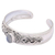 Rainbow moonstone cuff bracelet, 'Swirly Moon' - Classic Natural Rainbow Moonstone Cuff Bracelet (image 2d) thumbail