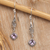 Amethyst dangle earrings, 'Bloom for the Wise' - Polished Floral Faceted Amethyst Dangle Earrings from Bali