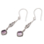 Amethyst dangle earrings, 'Bloom for the Wise' - Polished Floral Faceted Amethyst Dangle Earrings from Bali