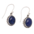 Lapis lazuli dangle earrings, 'Royal View' - Polished Classic Lapis Lazuli Dangle Earrings from Bali
