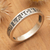 Sterling silver band ring, 'Laugh' - Inspirational Sterling Silver Band Ring with Darkened Accent (image 2) thumbail