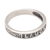 Sterling silver band ring, 'Laugh' - Inspirational Sterling Silver Band Ring with Darkened Accent (image 2c) thumbail