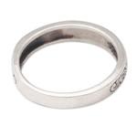 Sterling silver band ring, 'Laugh' - Inspirational Sterling Silver Band Ring with Darkened Accent