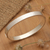 Sterling silver wristband bracelet, 'Textured Oval' - Textured 925 Silver Oval Bangle-Style Wristband Bracelet (image 2) thumbail