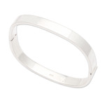 Sterling silver wristband bracelet, 'Glam and Glow' - Polished Sterling Silver Bangle-Style Wristband Bracelet