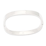 Sterling silver wristband bracelet, 'Glam and Glow' - Polished Sterling Silver Bangle-Style Wristband Bracelet