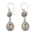 Citrine dangle earrings, 'Joyous Summer' - Sterling Silver Citrine Dangle Earrings with Leaf Motifs