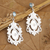 Blue topaz dangle earrings, 'Antique Inspiration' - Antique Style 925 Silver Blue Topaz Floral Dangle Earrings
