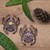 Imanes de madera, 'Cangrejos Paradisiales' (juego de 2) - Juego de 2 imanes de madera con forma de cangrejo floral pintados a mano