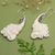 Garnet drop earrings, 'Romance by Ganesh' - Ganesha-Themed Sterling Silver and Garnet Drop Earrings