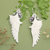 Amethyst dangle earrings, 'Wise Archangel' - Traditional Wing-Shaped Faceted Amethyst Dangle Earrings (image 2) thumbail