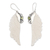 Peridot dangle earrings, 'Lucky Plumage' - Classic Wing-Shaped Natural Pear Peridot Dangle Earrings thumbail