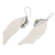 Peridot dangle earrings, 'Lucky Plumage' - Classic Wing-Shaped Natural Pear Peridot Dangle Earrings (image 2c) thumbail