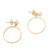 Gold-plated cultured pearl dangle earrings, 'Cycles of Bali' - 18k Gold-Plated Round Cultured Pearl Dangle Earrings