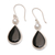 Onyx and cultured pearl dangle earrings, 'Light and Dark Drop' - Sterling Silver Dangle Earrings with Onyx and Cultured Pearl