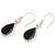 Onyx and cultured pearl dangle earrings, 'Light and Dark Drop' - Sterling Silver Dangle Earrings with Onyx and Cultured Pearl