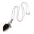 Onyx and cultured pearl pendant necklace, 'Night and Day' - 925 Silver Onyx & Cultured Pearl Pendant Necklace from Bali