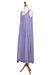 Rayon maxi sundress, 'Summer Breeze in Periwinkle Grey' - Hand-Embroidered Rayon Sundress in Grey Blue from Bali (image 2c) thumbail