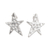 Sterling silver drop earrings, 'Bold Celebrity' - Brushed-Satin Finished Star-Shaped Drop Earrings