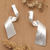Sterling silver drop earrings, 'Avant-Garde Present' - Brushed-Satin Modern Sterling Silver Statement Drop Earrings