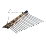 Bamboo windchime, 'Morning Symphony' - Floral Bamboo and Aluminum Windchime Handmade in Bali