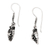 Sterling silver dangle earrings, 'Night Sage' - Oxidized and Polished Owl-Shaped Dangle Earrings from Bali