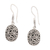 Sterling silver dangle earrings, 'Snowy Blooms' - Traditional Floral Sterling Silver Dangle Earrings from Bali thumbail