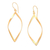 Gold-plated dangle earrings, 'Eyes of Glory' - Modern High-Polished 18k Gold-Plated Dangle Earrings