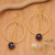 Gold-plated amethyst dangle earrings, 'Avant-Garde Purple' - Modern 18k Gold-Plated Amethyst Dangle Earrings from Bali