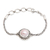 pulsera con colgante de perlas cultivadas - Pulsera clásica con colgante de perlas cultivadas rosas en plata de ley