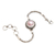 pulsera con colgante de perlas cultivadas - Pulsera clásica con colgante de perlas cultivadas rosas en plata de ley