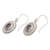 Amethyst dangle earrings, 'Spiral Purple Water' - Oval Spiral Faceted One-Carat Amethyst Dangle Earrings