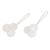 Sterling silver drop earrings, 'Triple Moon' - Brushed-Satin Finished Modern Sterling Silver Drop Earrings