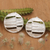 Pendientes de botón de plata de ley - Pendientes de botón circulares de plata de primera ley con textura moderna