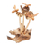 Wood sculpture, 'Busy Bees' - Handcrafted Wood Bee Sculpture with Mushroom-Like Base thumbail
