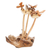 Wood sculpture, 'Busy Bees' - Handcrafted Wood Bee Sculpture with Mushroom-Like Base (image 2c) thumbail
