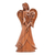 Wood sculpture, 'Valentine Flowers' - Angel-Themed Floral Suar Wood Sculpture from Bali thumbail